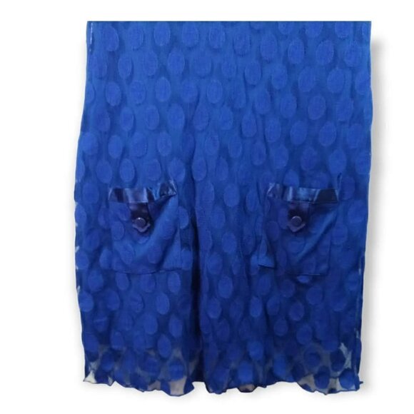 Enfocus Studio Blue Lace Shirt Mini Dress Size 14 - Picture 4 of 4